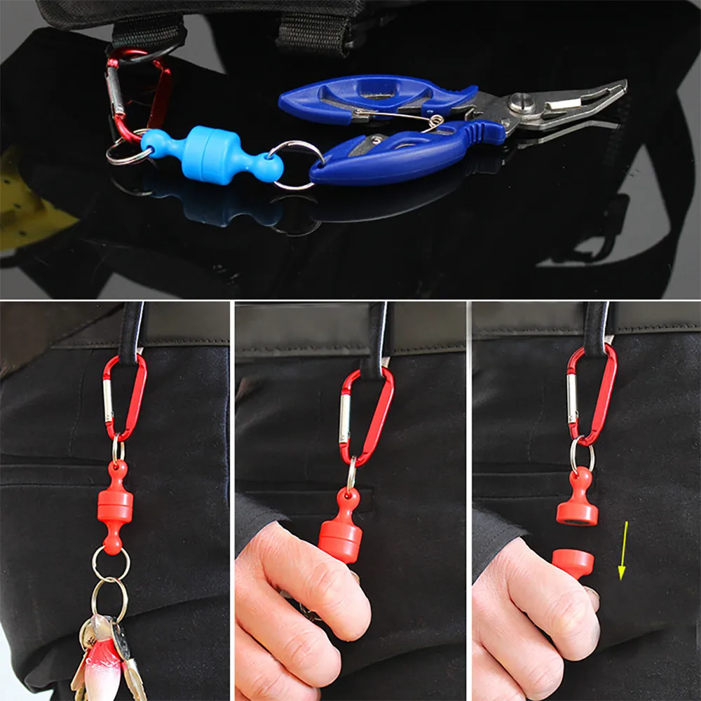 

Strong magnetic portable buckle outdoor fishing mountaineering wireless lost rope multi-function hang buckle
