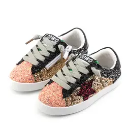 Dollplus/детская обувь для обувь девочек весна малыша обувь с блестками Звезда белый тапки мальчик спортивная малыш