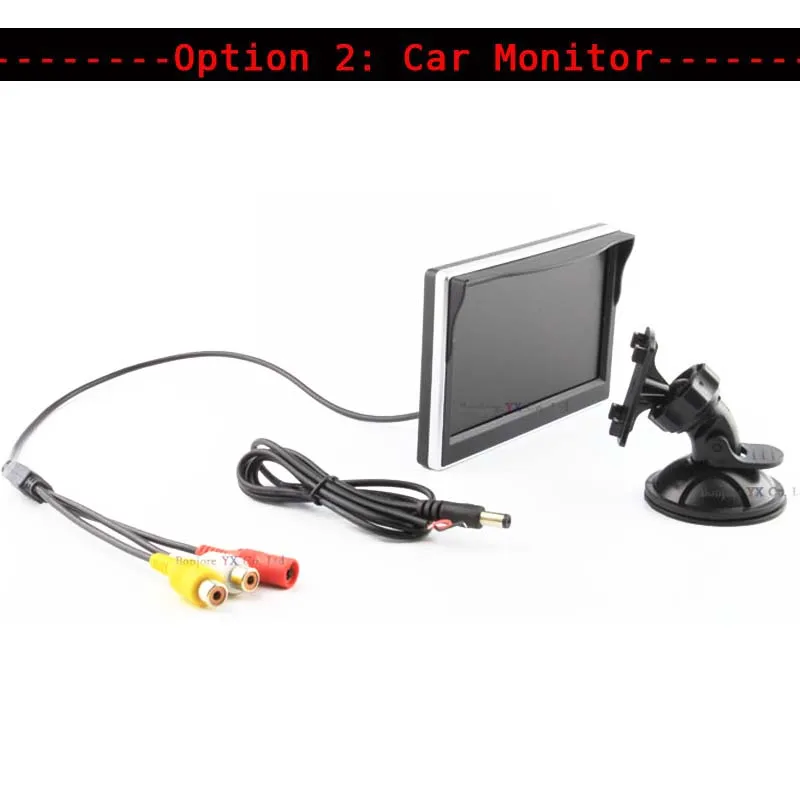 Koorinwoo 3в1 ЕС номерной знак рамка заднего вида багажник камера обратный беспроводной+ автомобильный монитор ЖК-зеркало стекло красочные помощь - Цвет: Option 2