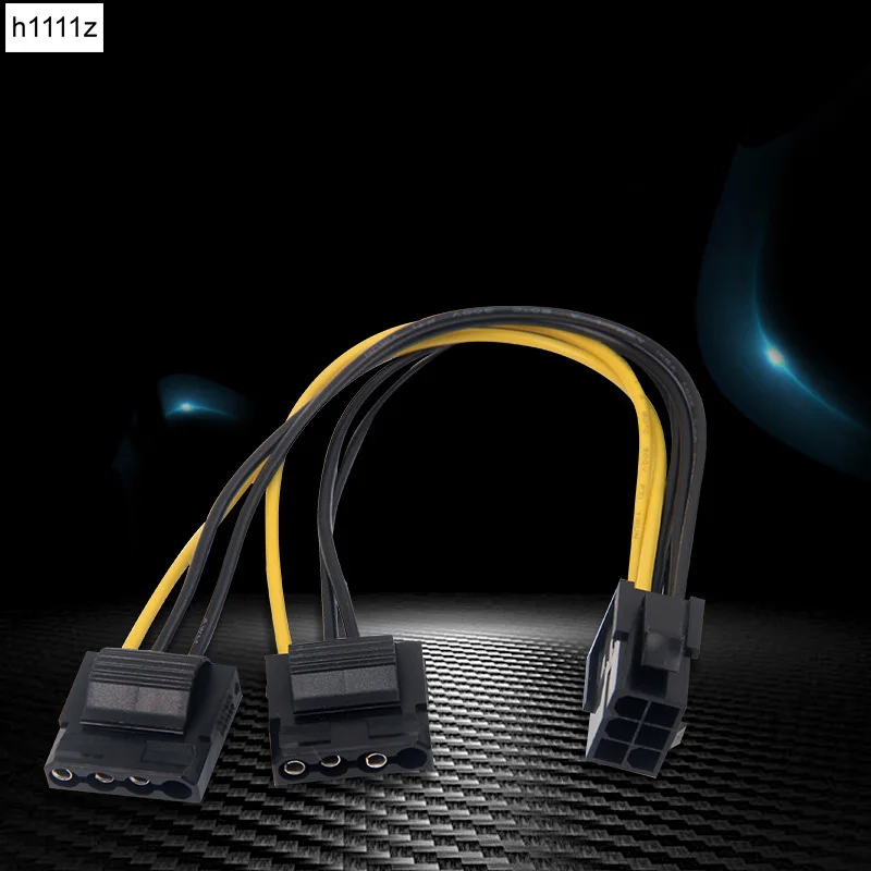 

6Pin Female to Dual 4Pin Female Power Supply Cable Graphics Card Power to Molex 4Pin Convert Cable for nVidia ATI AMD Video Card