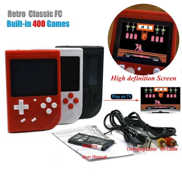 Game Console Mini Handheld Game Player Built-in 400 Classic Retro Games Video Game Console For Kids Children