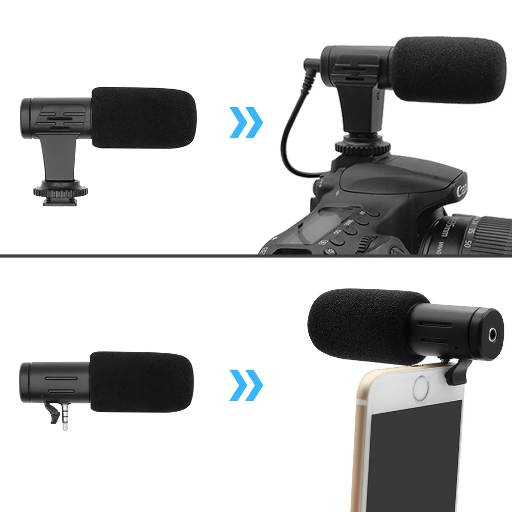 Mobile Phone Camera Microphone Mini Cordless Mic Microfone for Studio and Home | Электроника
