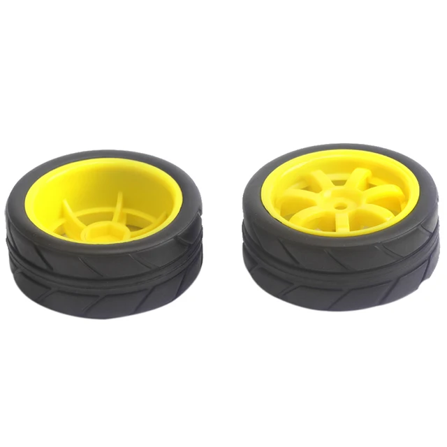 Best Offers 4PCS 63mm Diameter 26mm Width Hub Rc Wheels 110 Hex 12mm Rim&Tires For HSP 1/10 On-Road Flat Racing RC Car