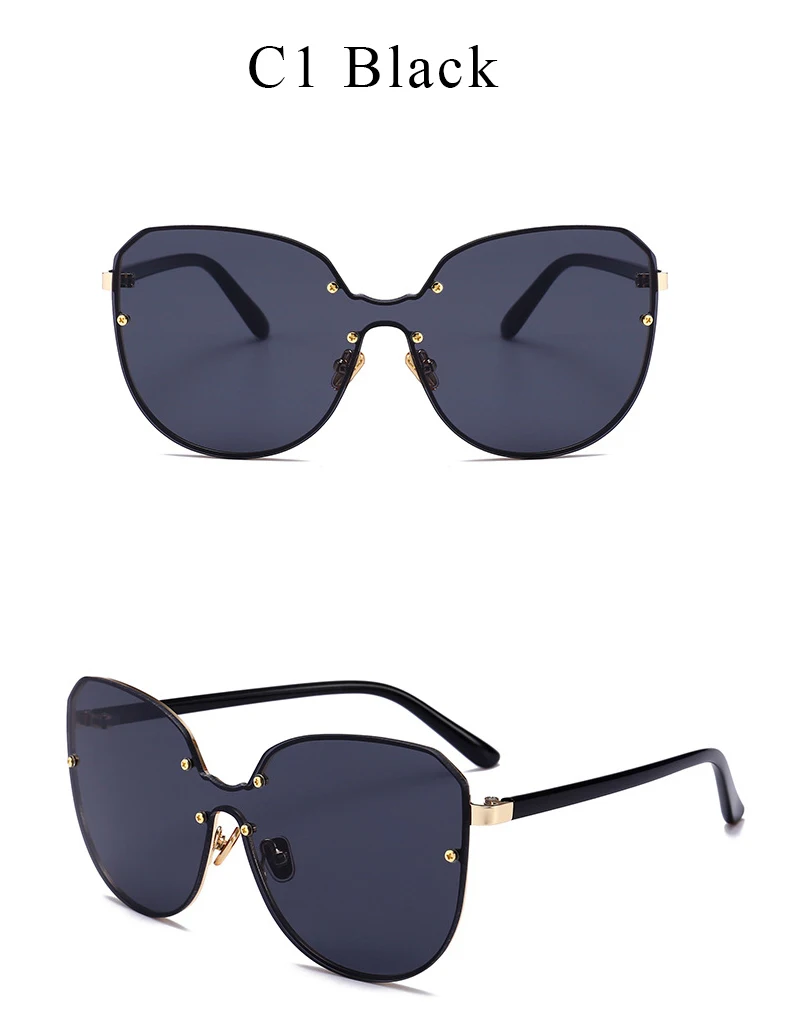 Vintage  Eyeglasses Women Integrated Lens Round Sun Glasses For Men New Stylish PATEN Solid Light Mirror Female 80506 (3)