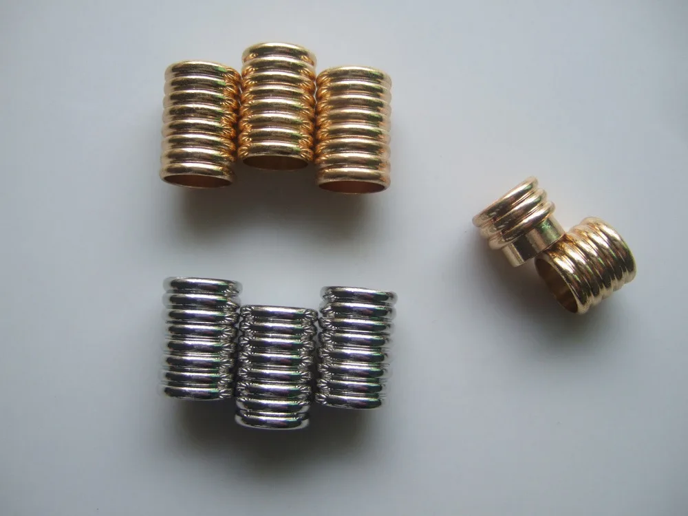 5 Sets Silver/Gold Tone Barrel Clasp Bracelet End Caps For