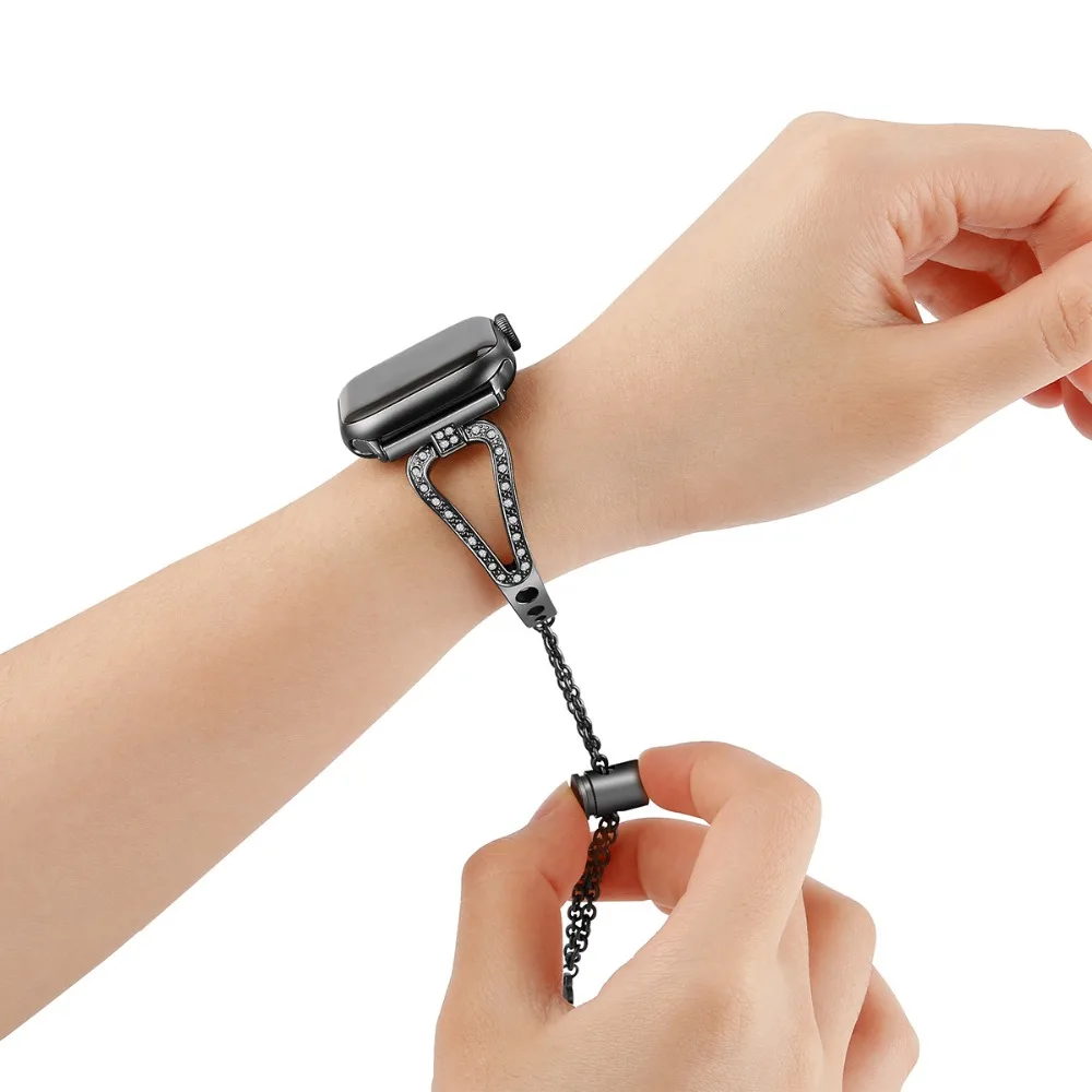 Ремешок из нержавеющей стали для Apple Watch 4 3 2 1 ремешок 44 мм браслет для iWatch ремешок 38 мм 42 мм ремешок для часов аpple 40 мм