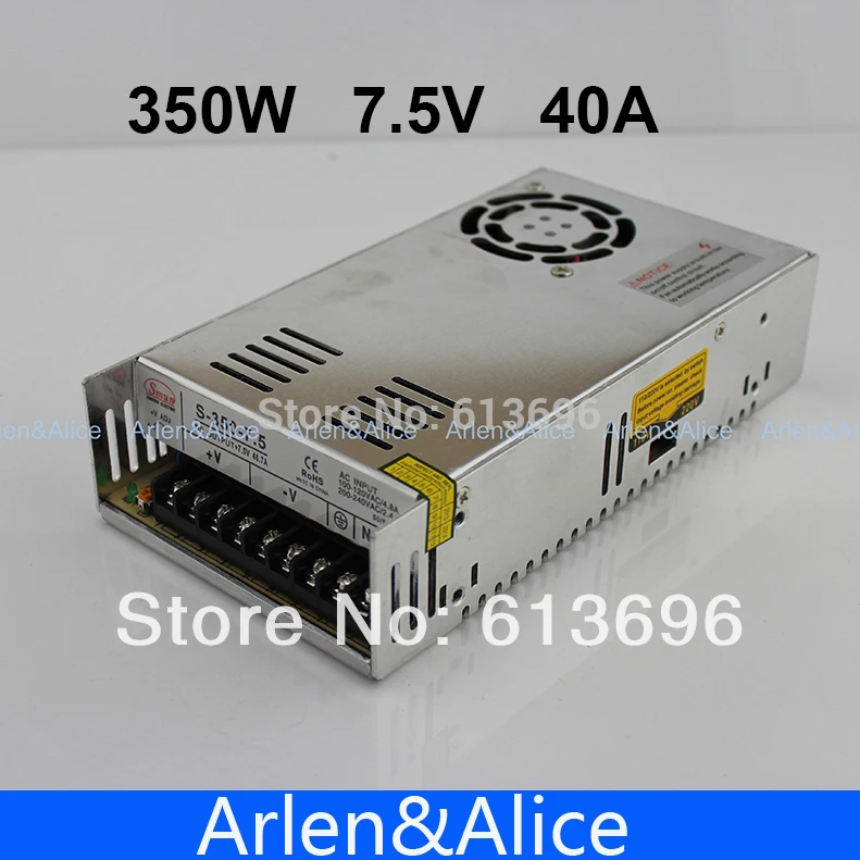 350W 7 5 V 40A одиночный выход импульсный источник питания для светодиодной полосы