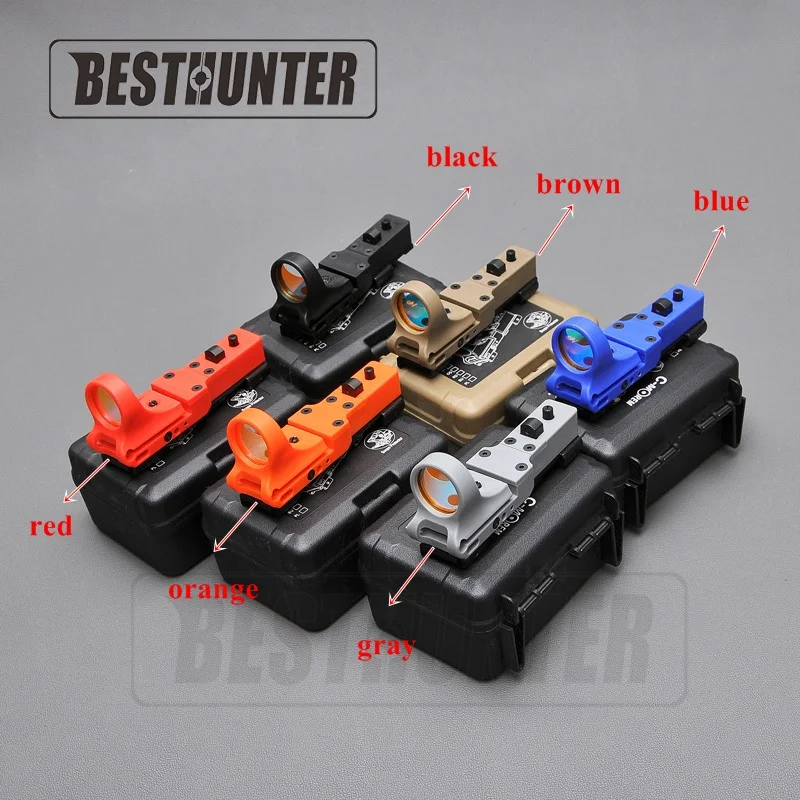 

New Tactical Mini Red Dot Scope EX 182 Element SeeMore Railway C-MORE Reflex Sight Red Dot Sight 6 Color Optics