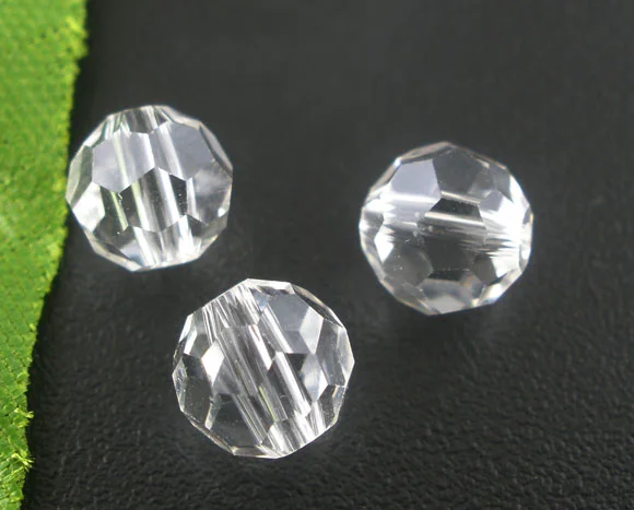 DoreenBeads 100 прозрачные круглые бусины с гранями и кристаллом 5000 6 мм (B03836) иу|faceted round