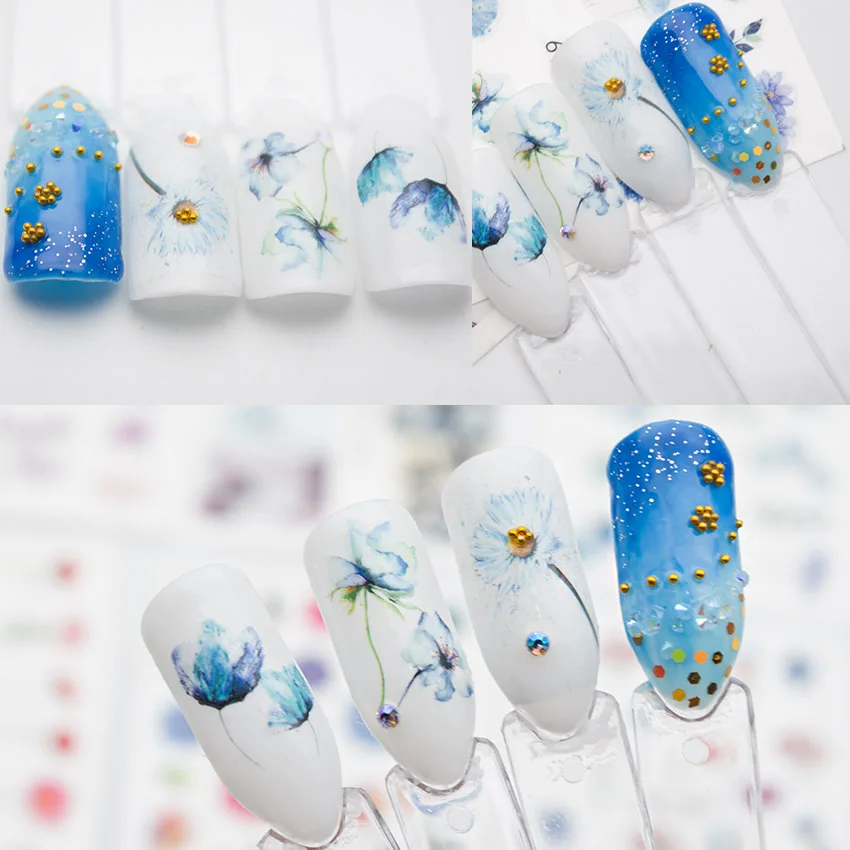 24 шт./компл. Nail Art воды Стикеры в настоящее время являетесь пользователем без премиум-класса, ползунок для лака для ногтей, наклейки Набор фламинго для ногтей, переводятся с помощью воды обертывания инструменты 4SZJT3055