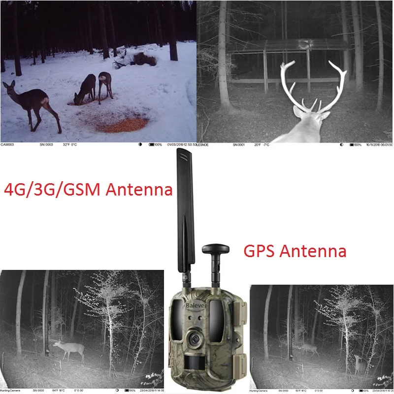 

Balever 4G 3G 2G LTE WCDMA GSM Wireless Cellular Hunting Trail Kameras IP66 No Flash MMS Email FTP and APP
