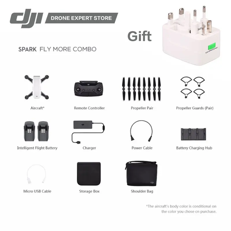 

DJI Spark Drone Fly More Combo Portable Quadcopter Gesture Control WiFi FPV 1080p Video Recording 12MP Camera Remote Controller