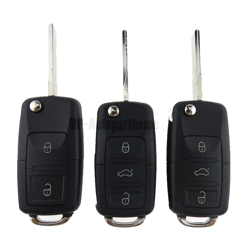 Remote Car Key Shell For Volkswagen VW Golf Tiguan Polo Passat CC SEAT Skoda Mk6 Octavia 2 3 4 BTN Flip Entry Case Fob 02