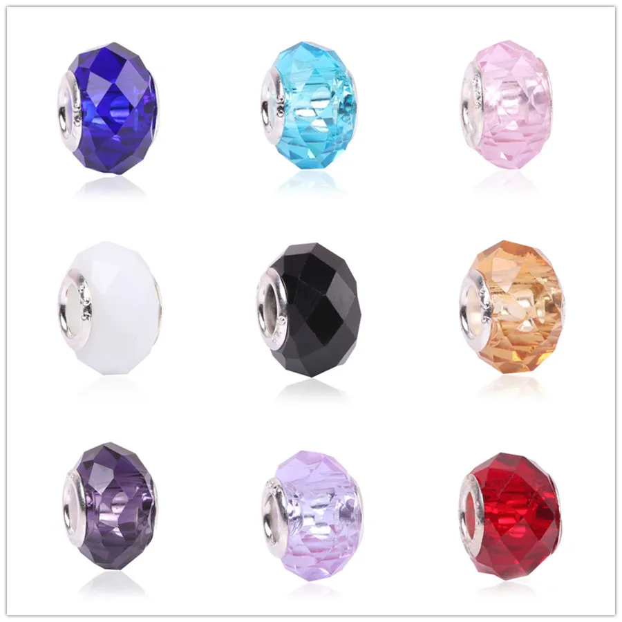 

european 1pc new blue&red&pink murano glass water diy bead Fit Pandora Charms 925 Bracelet for women men diy jewelry EL078