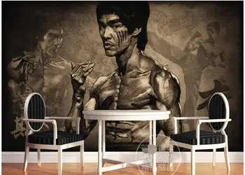 

Custom photo 3d room wallpaper Non-woven mural picture Nostalgic Bruce lee TV wall decoration painting 3d wall murals wallpaper