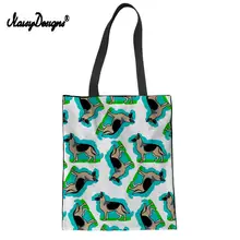 Для женщин женские холщовые сумки для покупок немецкая овчарка Сумка-переноска для собак сумки через плечо кошельки повседневные сумки Экологичные прямые поставки