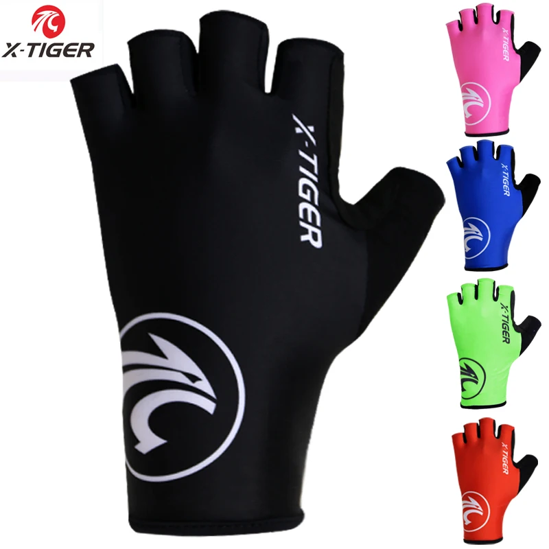 

X-Tiger Breaking Wind Cycling Gloves Half Finger Anti-slip Bicycle Mittens Racing Road Bike Glove MTB Biciclet Guantes Ciclismo