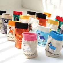 Женские носки мужские носки 15 и harajuku вышивка животное собака Леди хлопок мешок собак Хаски домашних животных 36-43код