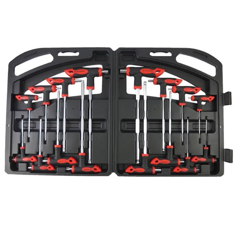 16 Pcs T type plum star wrench Two Way Ball head wrench Allen wrench