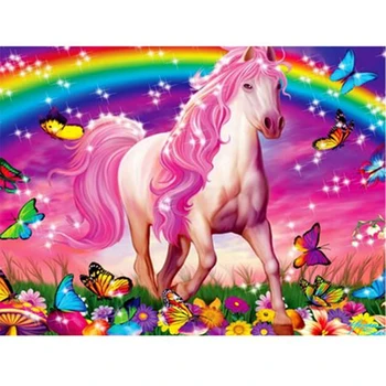 

Promosi Baru Penuh DIY Berlian Lukisan Pelangi Di bawah Pola Kuda Lintas Berlian Imitasi Mosaik Rumah Kamar Tidur Dekorasi