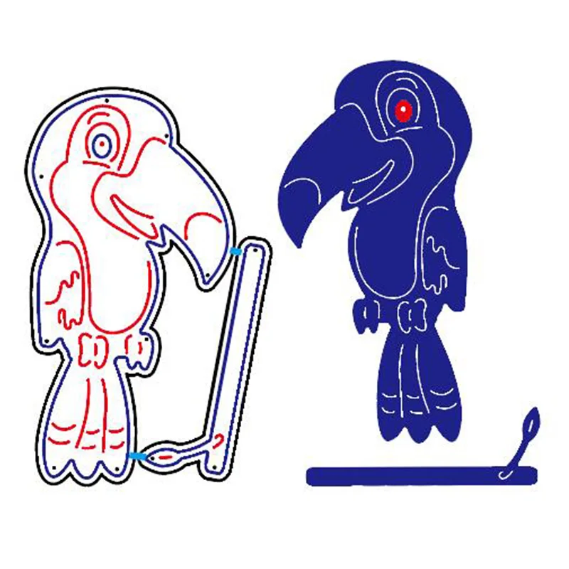 

Cute Parrot Metal Cutting Dies Stencils For Card Making Decorative Embossing Suit Paper Cards DIY Dies Scrapbooking New 2018