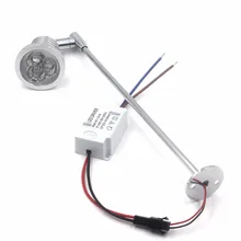 4PCS 3W AC220V input font b LED b font cabinet spot lamp ceiling lamp showcase backdrop