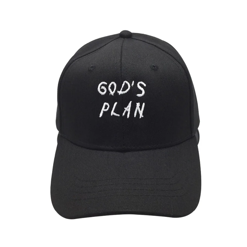 

Hats/Caps Spring GOD'S PLAN Baseball Cap Men Women Embroidery Hip Hop Rapper Dad Hat Cotton Casual Outdoor Bone Snapback Caps