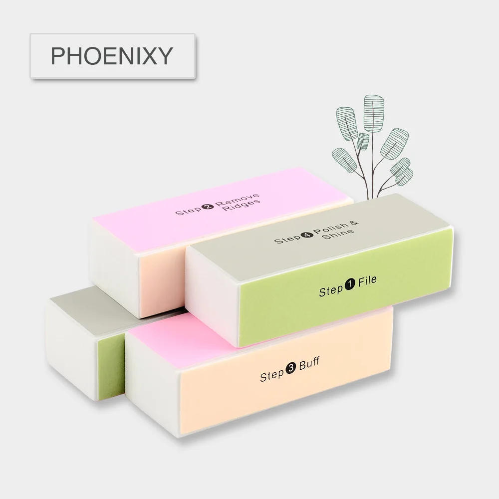 

Professional 2 Pcs Nail Buffers Colorful 4 Way Nail File Buffer Polishing Block Sanding Nail Art Manicure Sponge Tools