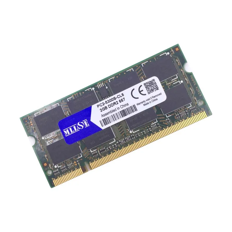 MLLSE 1 Гб 2 ГБ 4 ddr2 667 МГц pc2 5300 sodimm ноутбук ram so dimm оперативная память sdram|memoria ddr2|memoria