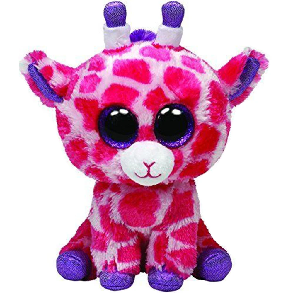

Pyoopeo Original Ty Boos 6" 15cm Twigs Pink Valentine Giraffe Plush Regular Stuffed Animal Collection Doll Toy with Heart Tag