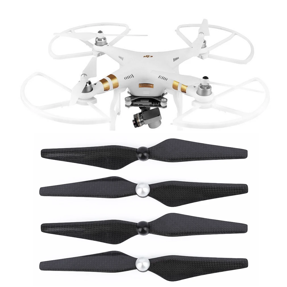 4PCS 9450 Carbon Fiber Propeller Props Protector for DJI Phantom 3 Drone Quick Release Blade Bumper Wing Guard Spare Parts Kits |