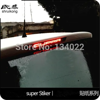 

Free shipping 1pc the carbon fiber car stickers of High brake lights for seat leon cupra fr fr+