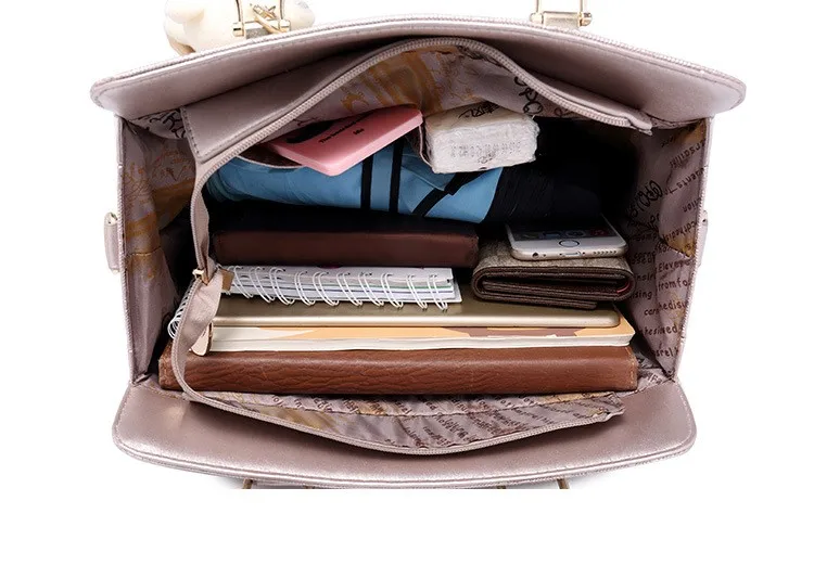 Мода печатных для женщин Сумочка+ сообщение сумка кошелек держатель для карт Роскошные искусственная кожа Crossbody комплект с сумкой borsa donna marca famosa