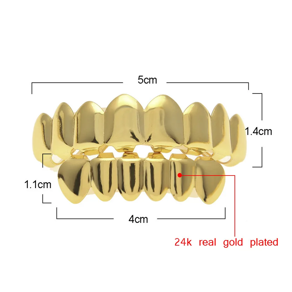 UWIN, серебристые, золотые цвета, хип-хоп зубные грили, большой размер, 8 шт., топ и Bootom, набор для девочек с силиконовыми зубами вампира, вечерние ювелирные изделия