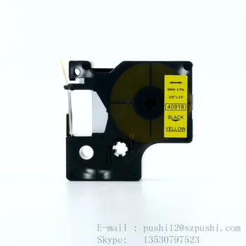 

DYMO compatible Strong Adhesive label tape 9mm*7m Black on yellow 40918