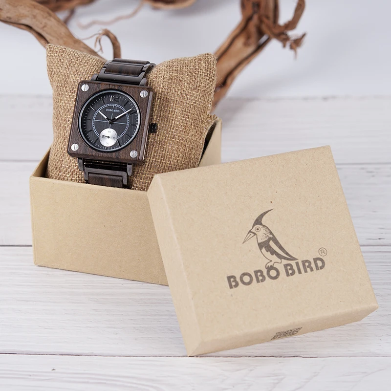 BOBO BIRD Men Watch relogio masculino Classic Wood Metal Wristwatch Creative Fashion Design Quartz Watches Handsome Gift C-R14