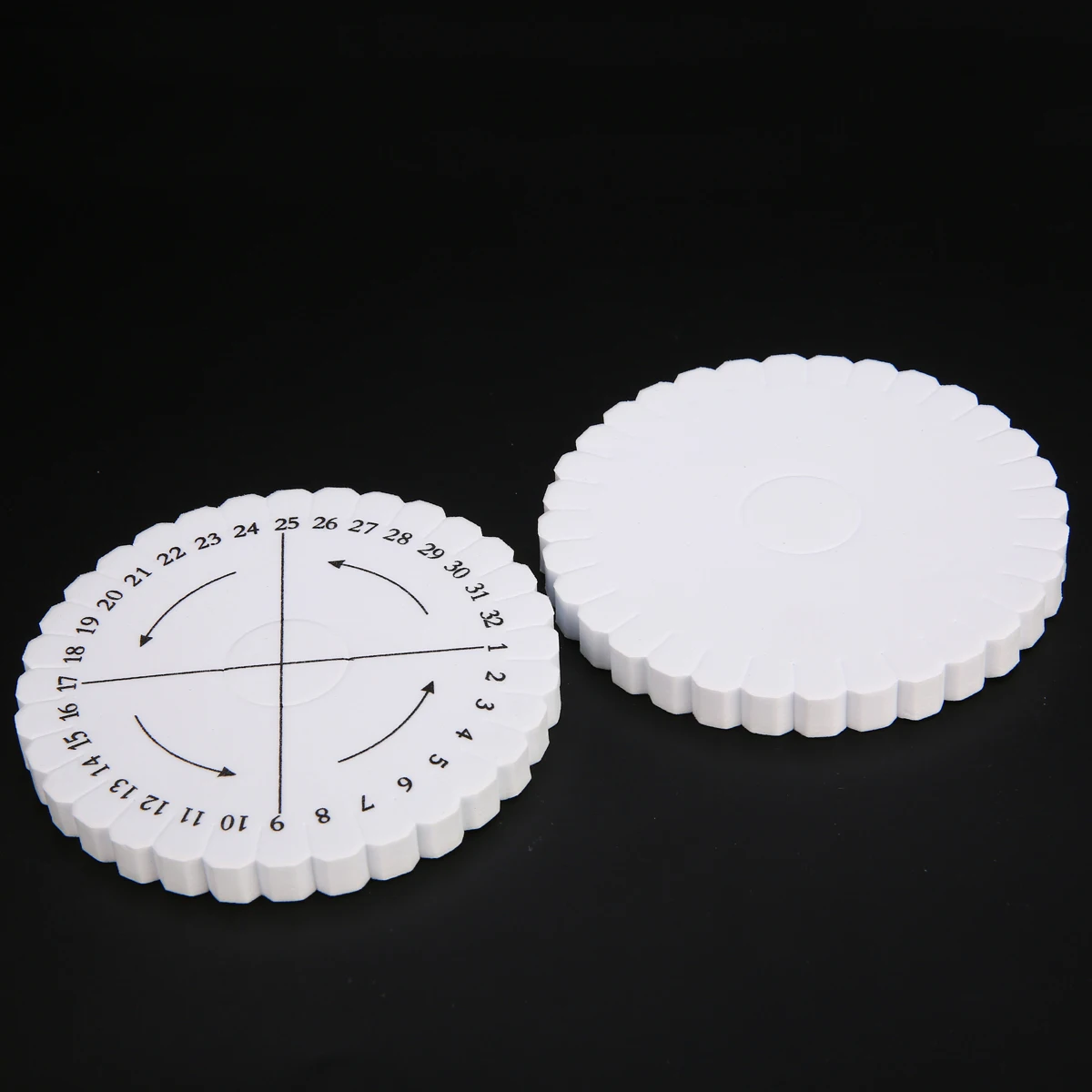 2PCS 10cm Kumihimo Beading Cord Disc Round Disk Braiding Plate DIY Braided EVA White Circular Knitting Machine Tool