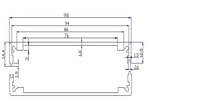 1 шт Гладкая алюминиевая распределительная корпус для электроники и корпуса 25(H) x98(Ш) x100(L) мм