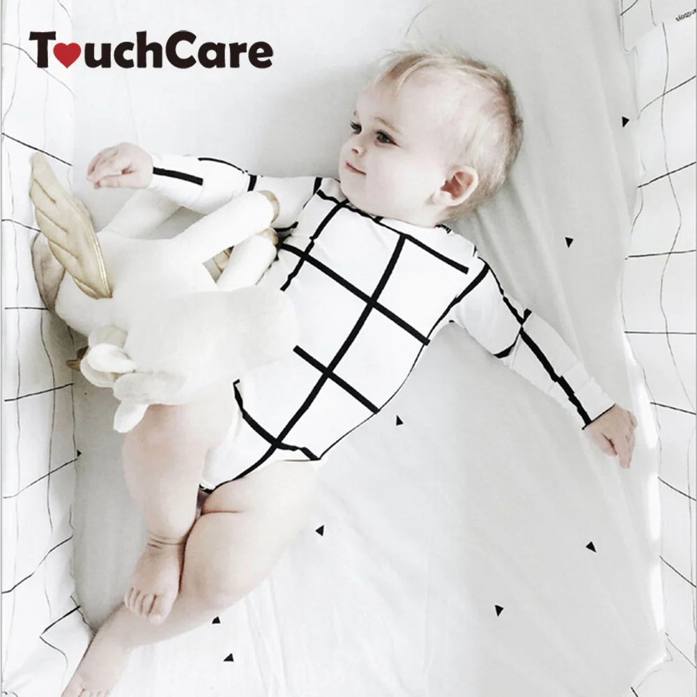 

Touchcare Striped Plaid Baby Rompers Long Sleeve Baby Boy Girls Clothes Cotton Infantil Baby Clothes Toddler Baby Clothing