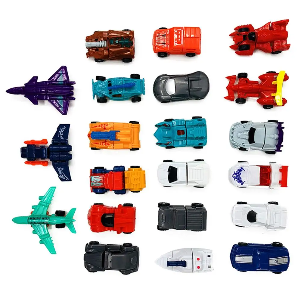 

10Pcs Mini Transformation Inertial Car Robot Deformation Model Toy Children Gift