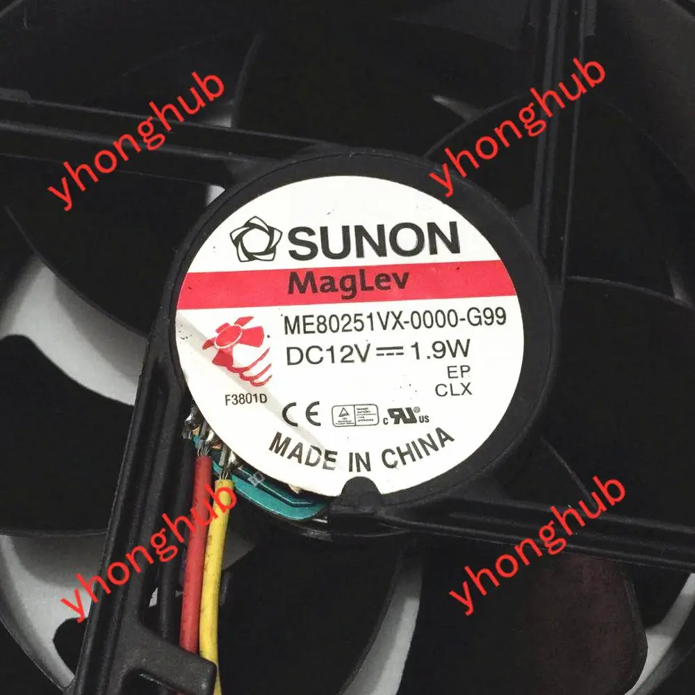 SUNON ME80251VX-0000-G99 Вентилятор охлаждения сервера DC 12 В 1,9 Вт 80x80x25 мм