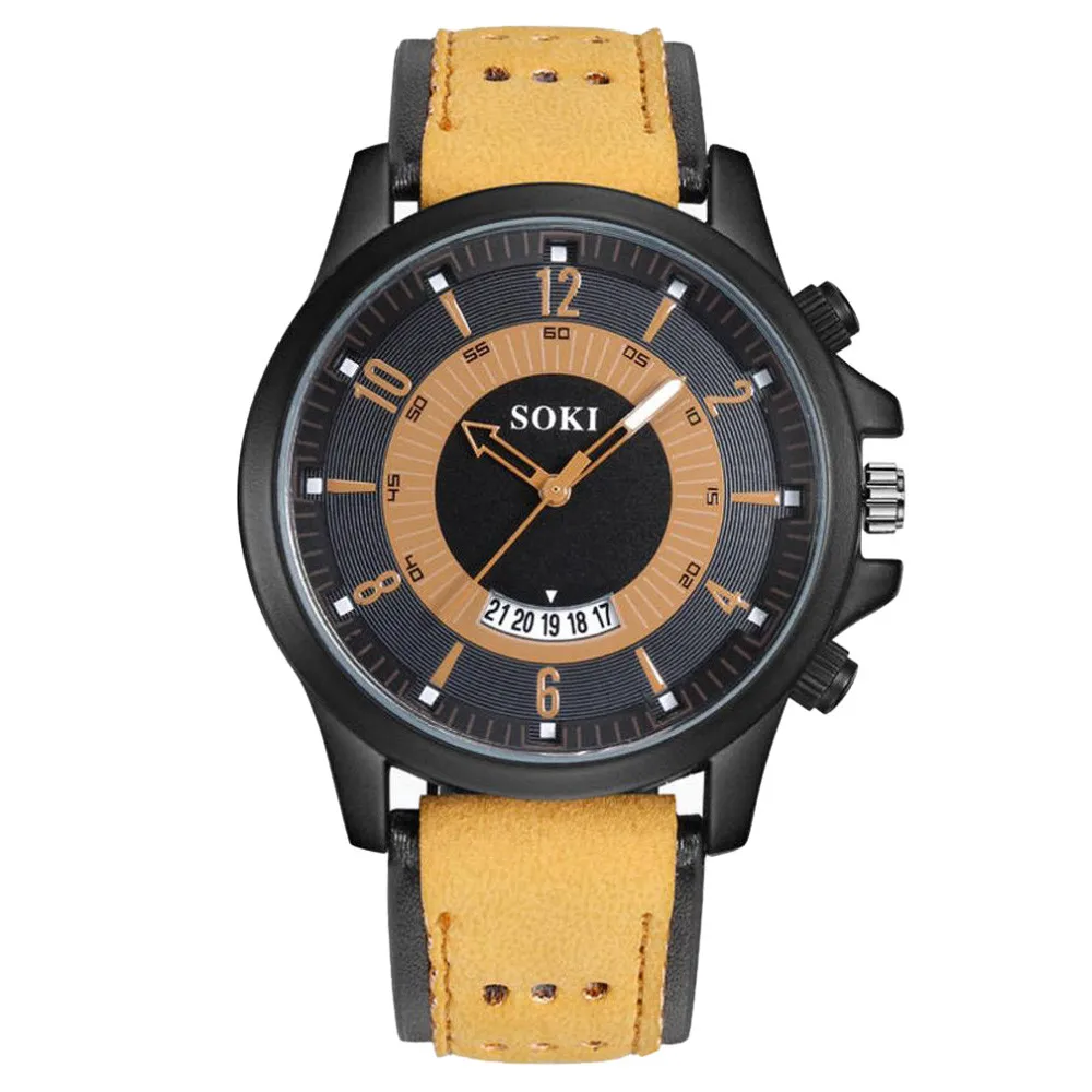 

Mens Watches Fashion Quartz Silica Gel Leather Glass Analog man watch men watches quartzo day date mens wristwatches
