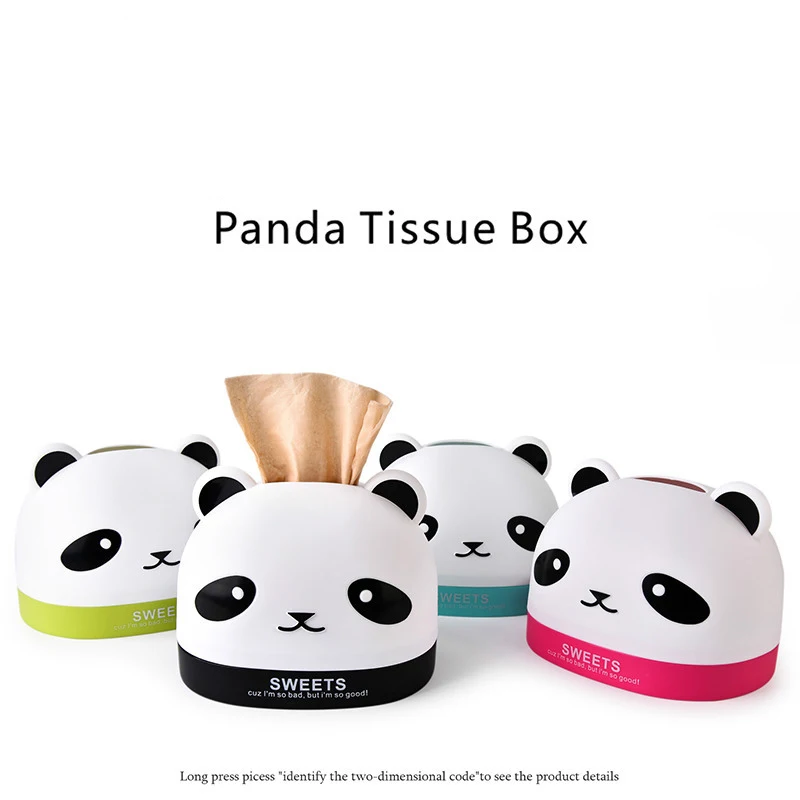 

Creative Tissue Box Cute Panda Tissue Box Plastic Restaurant Extractable Paper Storage Box