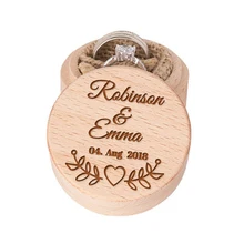 Индивидуальная коробка для свадебных колец с сердечком на заказ, шкатулка для колец в деревенском стиле, коробки для колец, бохо шик, 20 вариантов дизайна