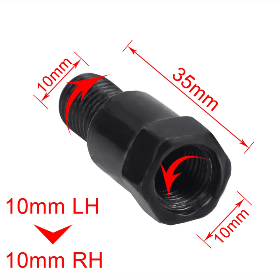 Frenshion 10mm per Mancini a 10mm Specchietto Retrovisore per Motocicli Destro Reverse Argento Conversione Bulloni per viti Viti per Specchietto Antiorario in Senso Orario Accessori Parti