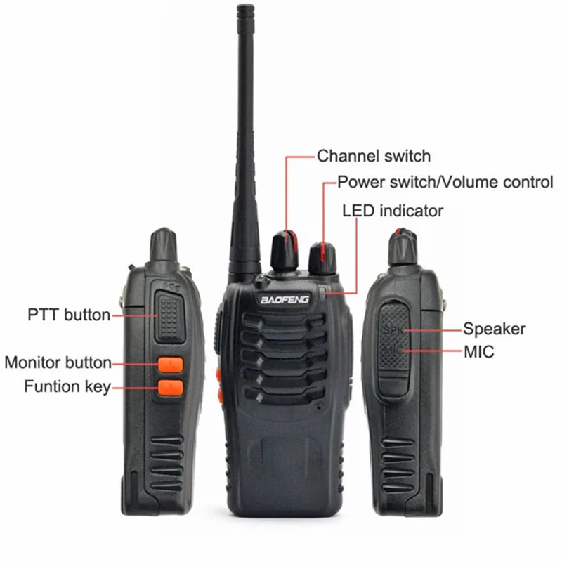 2 pcs 4 pcs baofeng bf-888s walkie