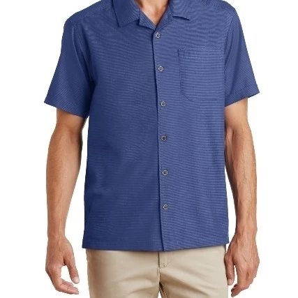 Port Authority S662 Textured Camp Shirt Royal Blue - Extra Small (1)