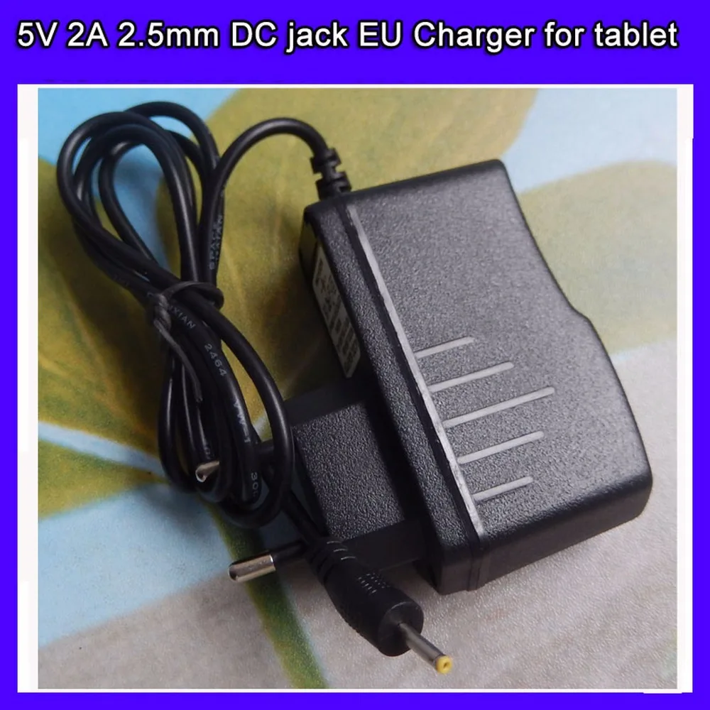 10 шт./лот Универсальный 2.5 мм ЕВРОПА ЕС Plug Адаптеры питания AC Зарядное устройство 5 В 2A для Планшеты ПК Epad