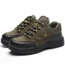 CHAISHOU men woman shoes Work shoes Steel Toe Suede leather Breathable lace-up Anti-smashing anti-piercing lsafety Boots CS-153