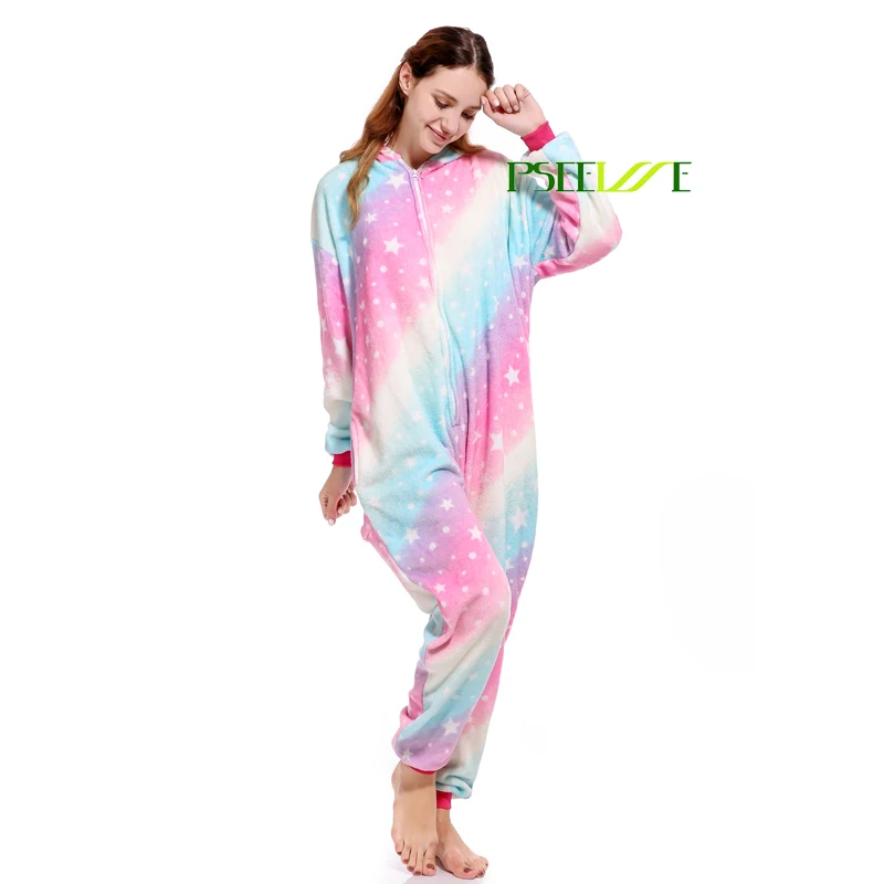 Комплект Kigurumi Пижама в виде животного для взрослых мужские и женские пижамы из